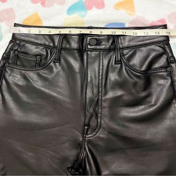 MOTHER The Super Swooner Faux Leather Skinny Pants Size 30 - Picture 9 of 16
